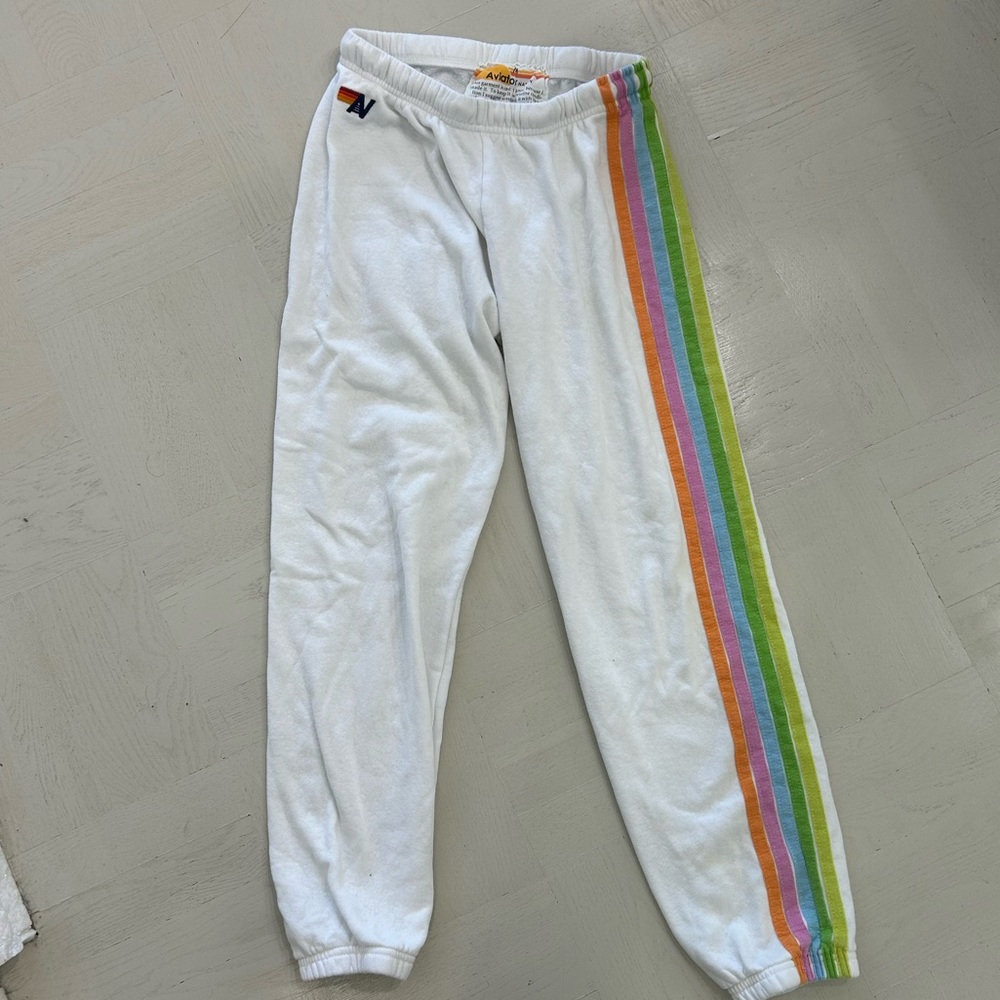 Aviator Nation White Sweatpants Size M